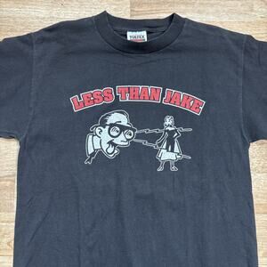 Vintage 90s Y2K Less Than Jake Tultex T Shirt Size M Medium X Ray Ska Punk